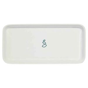 Grove Collaborative Stoneware White Rectangular Tray 10 x 5 in Minimalist